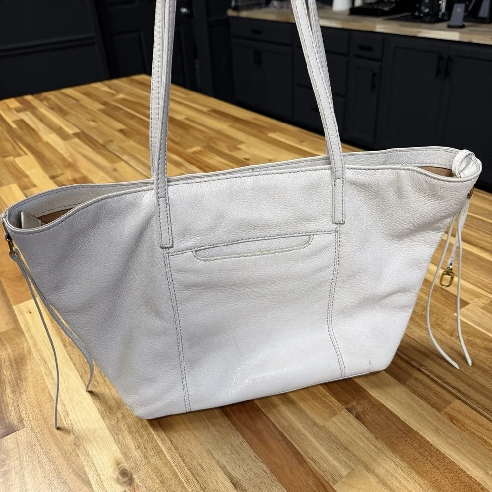 Hobo International Leather Handbag Shoulder Bag Tote Bag White